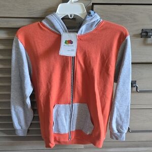 Fruit of the Loom Kids' Orange and Gray Zip-Up Jacket